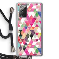Gekleurde driehoekjes: Samsung Galaxy Note 20 / Note 20 5G Transparant Hoesje met koord