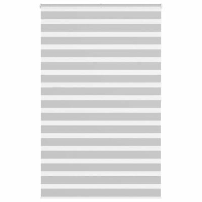 VidaXL Zebra rolgordijn 140x200 cm stofbreedte 135,9 cm lichtgrijs