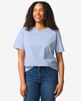HEMA Dames T-shirt Larissa jersey katoen essentials lichtblauw (lichtblauw)