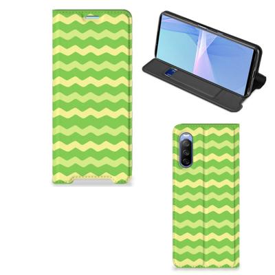 Sony Xperia 10 III | Hoesje met Magneet | Waves Green