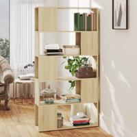 Boekenkast/kamerscherm 80x24x155 cm bewerkt hout sonoma eiken