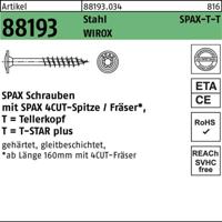 SPAX R 88193 m.Spitze/T-STAR 881930340080260 Houtschroef 8 mm 260 mm T-STAR plus Staal WIROX 50 stuk(s)