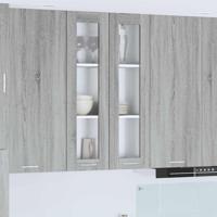 Hangkast Riga Grijs Sonoma 60 x 31 x 100 cm Bewerkt hout Hangkast Riga Grijs Sonoma 60 x 31 x 100 cm Bewerkt hout