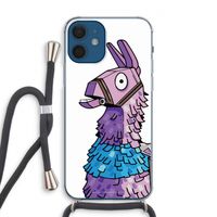 Lama: iPhone 12 Transparant Hoesje met koord