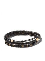 LUIS MORAIS lot de trois bracelets en or 14ct à perles