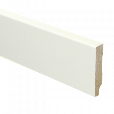 MDF Moderne plint 55x12 voorgelakt RAL9010 - lengte 240cm