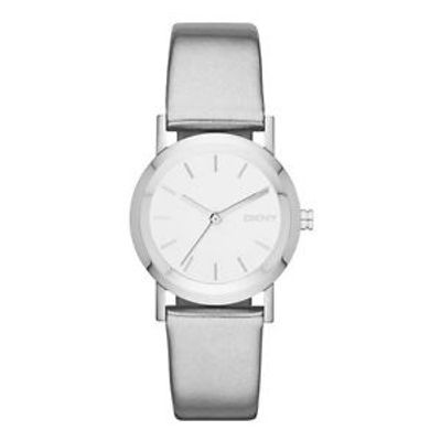Horlogeband DKNY NY8857 Silver Leder Grijs