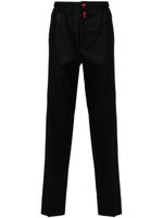 Kiton pantalon droit à boutons contrastants - Noir