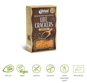 Lifefood Life crackers chia lijnzaad bio (80 gr)