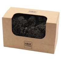 HBX Natural Living Decoratie mos - zwart - 50 gram - rendiermos - hobby   -