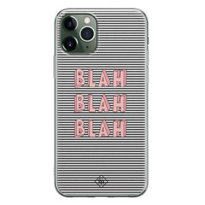iPhone 11 Pro Max siliconen telefoonhoesje - Blah blah blah