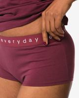 HEMA Damesboxer katoen everyday tailleband bordeauxrood (bordeauxrood)