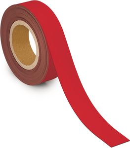 MAUL magnetisch etiketband beschrijf- en wisbaar, 10mtx40mm, rood