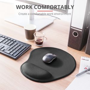 Trust BigFoot XL Mouse Pad with gel pad Desktop accessoire Zwart