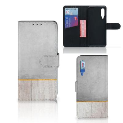 Xiaomi Mi 9 | Book Style Case | Wood Concrete