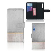 Xiaomi Mi 9 | Book Style Case | Wood Concrete