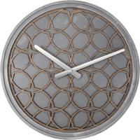 NeXtime ne-3212br wandklok dia. 39.5 cm, polyresin/hout, grijs