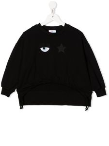 Chiara Ferragni Kids sweat à motif brodé - Noir