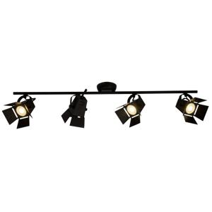 Brilliant Zwarte opbouwspotMovie Led 4-lichts - G08931/76