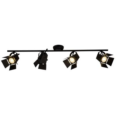 Brilliant Zwarte opbouwspotMovie Led 4-lichts - G08931/76
