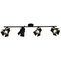 Brilliant Zwarte opbouwspotMovie Led 4-lichts - G08931/76