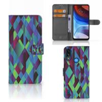 Motorola Moto E7i Power | E7 Power | Book Case | Abstract Green Blue