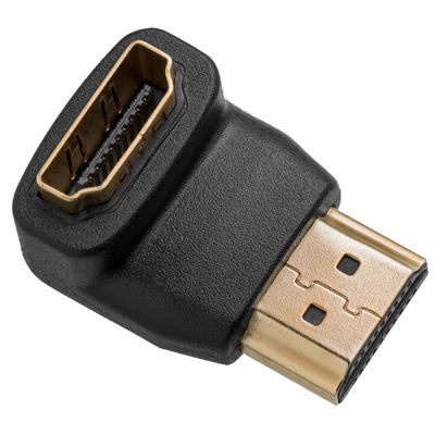 HDMI M/F 90° Adapter Verguld