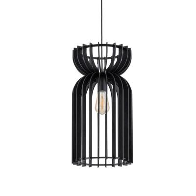 Lyora Houten hanglampKymi Ø 26cm - zwart - 10573
