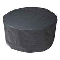 Grijze beschermhoes voor ronde tuinsets/tuinmeubels/tuinmeubelen 90 x 205 cm