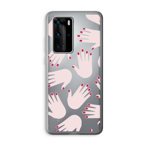 Hands pink: Huawei P40 Pro Transparant Hoesje