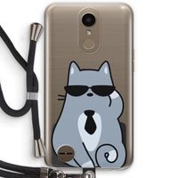 Cool cat: LG K10 (2017) Transparant Hoesje met koord