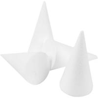 Creativ Company Kegels, h: 14,5 cm, d 6 cm, wit, 25 stuk/ 1 doos