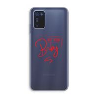 Not Your Baby: Samsung Galaxy A03s Transparant Hoesje Not Your Baby: Samsung Galaxy A03s Transparant Hoesje