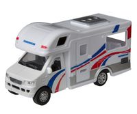 Happy People Touringcar camper 12 cm wit/blauw/rood - thumbnail