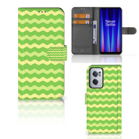 OnePlus Nord CE 2 Telefoon Hoesje Waves Green - thumbnail