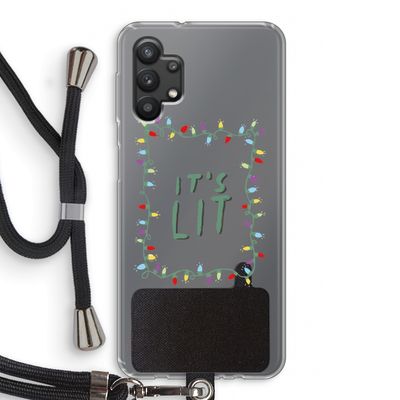 It's Lit: Samsung Galaxy A32 5G Transparant Hoesje met koord
