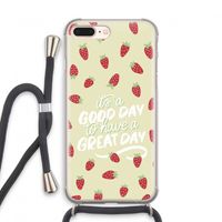 Don't forget to have a great day: iPhone 7 PLUS Transparant Hoesje met koord