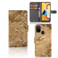 Samsung Galaxy M21 | M30s | Bookcase | Marmer Creme