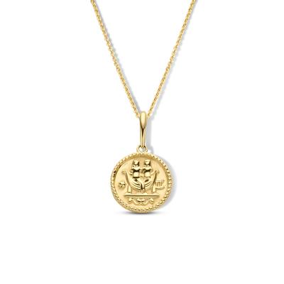 Minimalistische sterrenbeeld ketting - 14K GOUD - Gemini - tweelingen - Goud