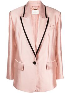 ZIMMERMANN blazer boutonné à bords contrastants - Rose