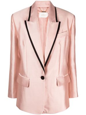 ZIMMERMANN blazer boutonné à bords contrastants - Rose