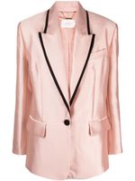 ZIMMERMANN blazer boutonné à bords contrastants - Rose