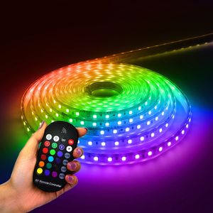 HOFTRONIC™ RGB LED Strip 5m - Lichtslang 60 LEDs/m - IP65 voor buiten en binnen - Plug & Play - SMD 5050 - Flex60 Series