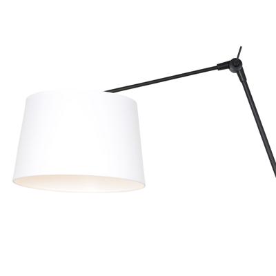 Steinhauer Verstelbare wand schemerlampPrestige Chic 50cm effen wit met zwart - 8186ZW