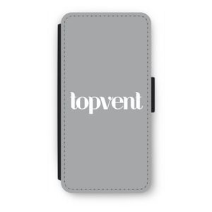 Topvent Grijs Wit: iPhone SE 2020 Flip Hoesje