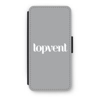Topvent Grijs Wit: iPhone SE 2020 Flip Hoesje