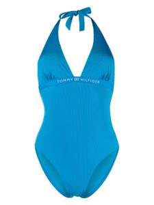 Tommy Hilfiger maillot de bain nervuré à dos-nu - Bleu