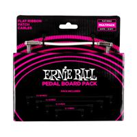 Ernie Ball 6387 Flat Ribbon Patch Cables Pedal Board Pack (diverse lengtes)