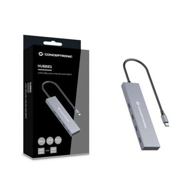 Hub USB Conceptronic HUBBIES14G Grijs