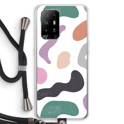Memphis Shapes: Oppo A94 5G Transparant Hoesje met koord